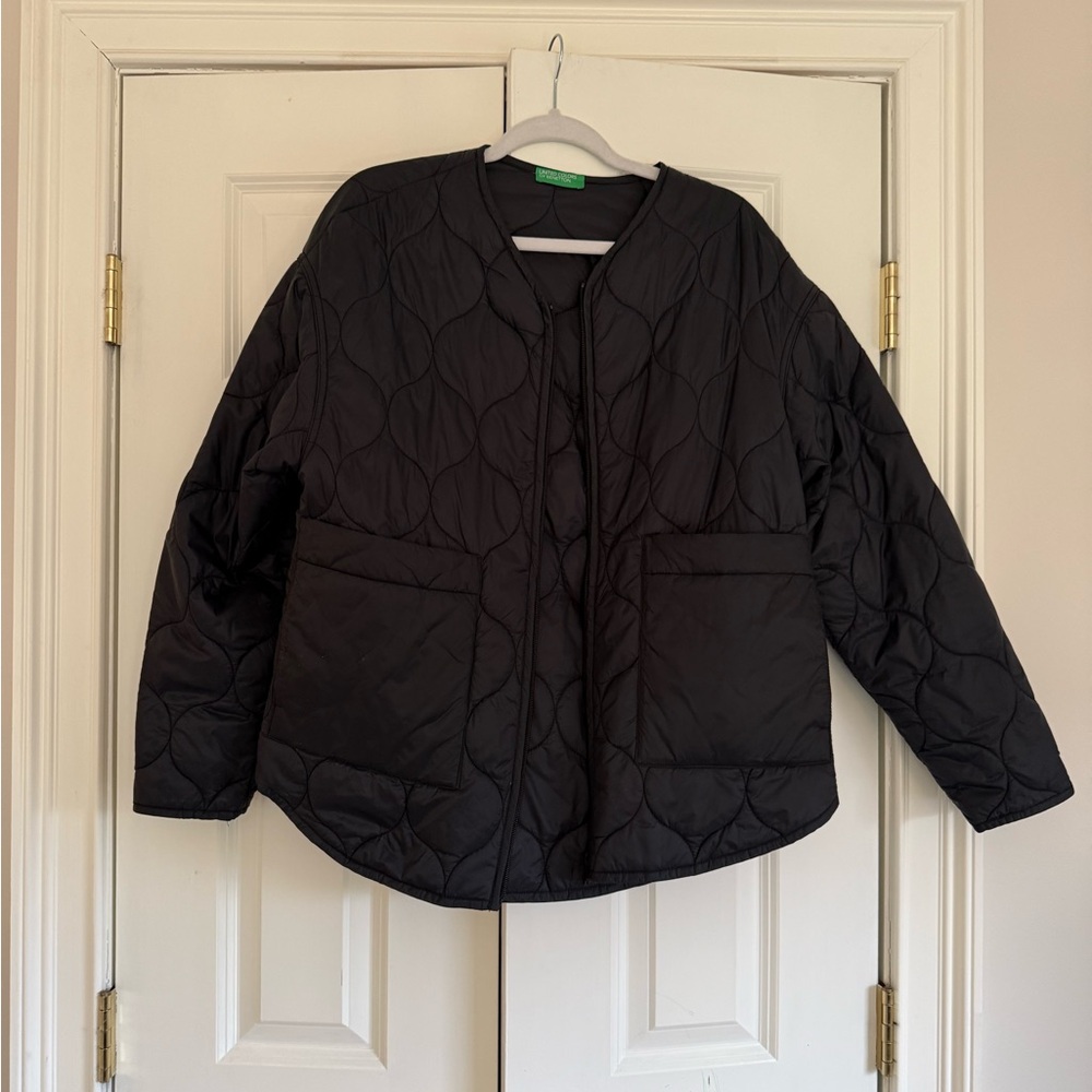 United Colors Of Benetton Black Puffer Jacket